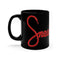 Sneakerhead Shoelace Lettering on 11oz Black Mug