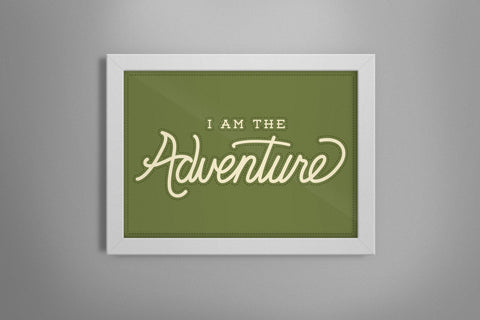 I Am the Adventure Stitched Illustration Print.
