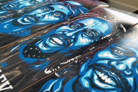 Tupac Shakur (2pac) Illustration of The Dead Series -  Hand Painted Skateboard