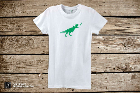 CLEARANCE SALE - Women's T-Rex DJ Dinosaur with Headphones Shirt