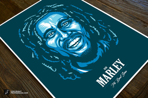 Bob Marley hand screen printed T-shirt - The Dead Series